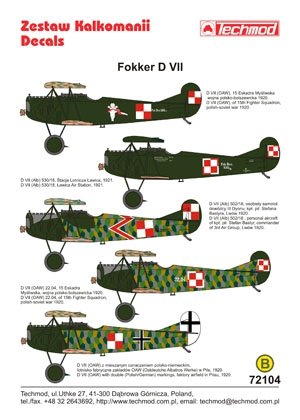 Techmod 72104 - Fokker D.VII 1/72 – Bild 2