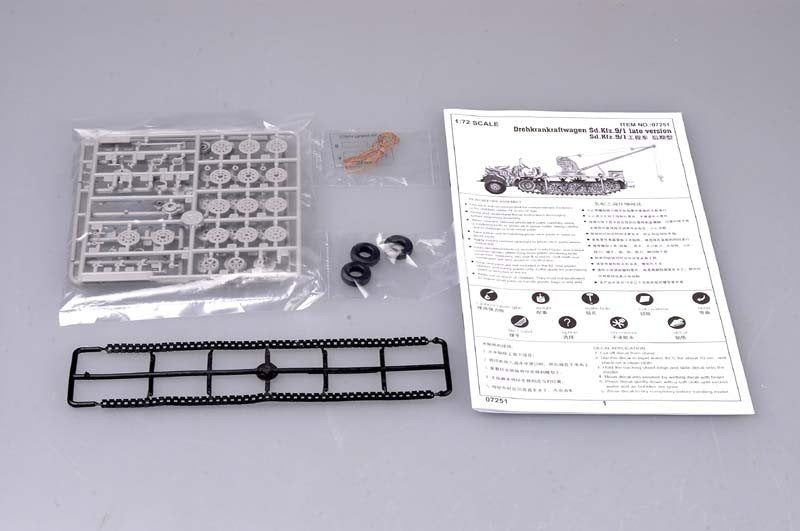 Trumpeter 07251 Drehkran 6t auf Zugkraftwagen 18t (Sd.kfz.9/1) 1/72 – zdjęcie 3