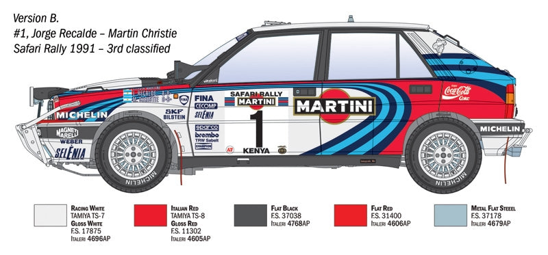 Italeri 4720 Lancia Delta HF Integrale 16v Safari Rally 1991 1/12