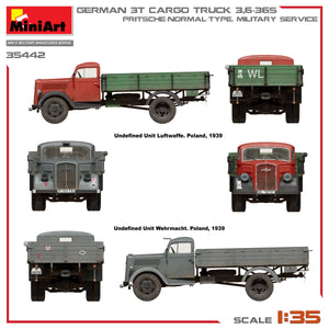 Miniart 35442 GERMAN 3T CARGO TRUCK 3,6-36S. PRITSCHE-NORMAL-TYPE. MILITARY SERVICE 1/35 – Bild 13
