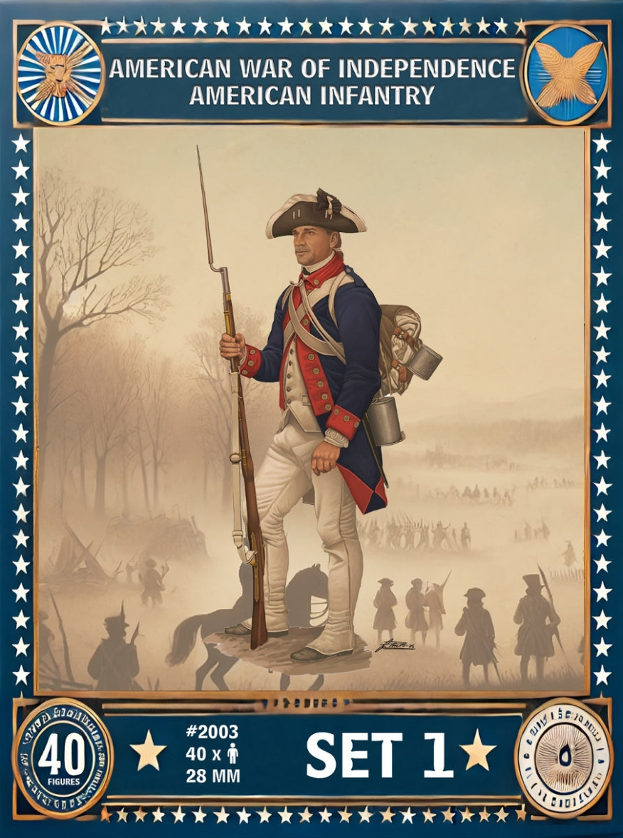 Hat 2003 American War of Independece - American Infantry Set 1 (40 Figures) 28mm