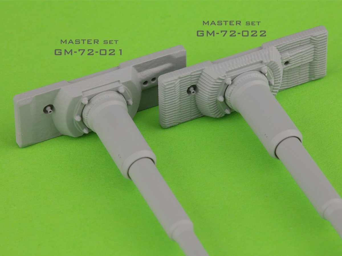 Master GM-72-022 PzKpfw VI Tiger I - MG-34 gun barrels &amp;amp; 88mm KwK36 L/56 with late muzzle break and final version gun mantlet 1/72 – immagine 7