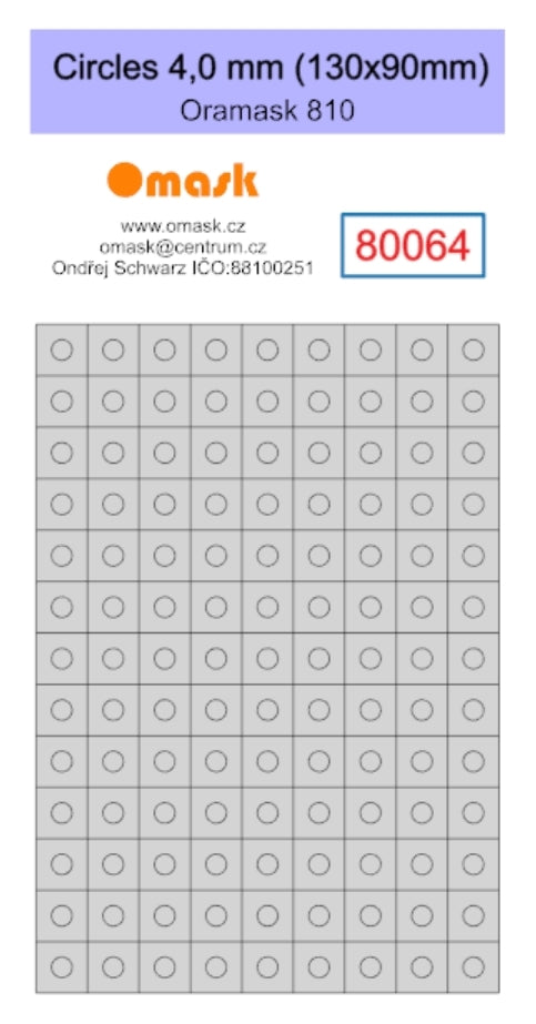 Omask 80064 Circles 4,0 mm (130x90mm) Oramask foil