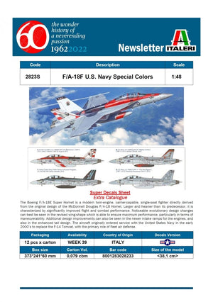 Italeri 2823 F/A-18F U.S. Navy Special Colors 1/48 – imagen 3