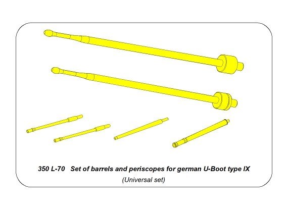 Aber 350L-70 Zestaw luf i peryskopów do typ IX 1/350 – Bild 2