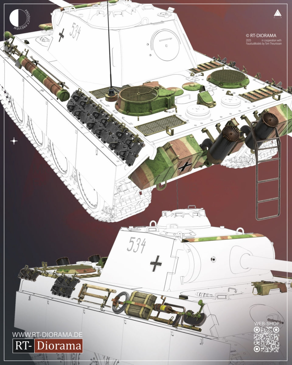 Faustus Models FM35009 Panther Ausf.G [MNH-Late] Detail Set for Das Werk 1/35