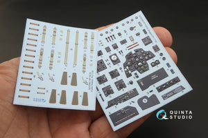 Quinta Studio QD32063 Bf 110C/D 3D-Printed &amp;amp; coloured Interior on decal paper (for Dragon kit) 1/32 – immagine 2