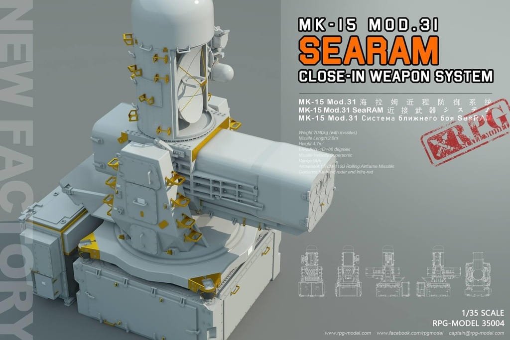 RPG Modèle 35004 MK-15 Mod.31 Système d&amp;#39;arme rapprochée SeaRAM 1/35 – image 2