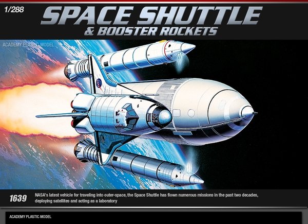 Academy 12707 SPACE SHUTTLE W/BOOSTER ROCKETS 1/288