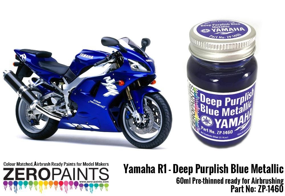 Peinture métallisée bleu violacé foncé Zero Paints ZP-1460 Yamaha R1-R6 60 ml