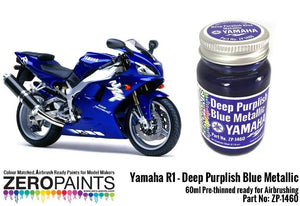 Peinture métallisée bleu violacé foncé Zero Paints ZP-1460 Yamaha R1-R6 60 ml