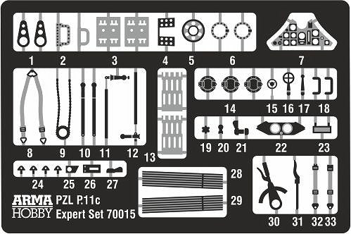 Arma Hobby 70015 PZL P.11c Expert Set 1/72 – immagine 4