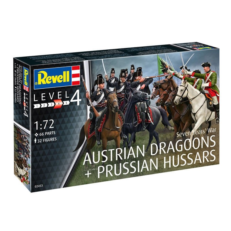 Revell 02453 Seven Years War AUSTRIAN DRAGOONS+PRUSSIAN HUSSARS 1/72 – immagine 2