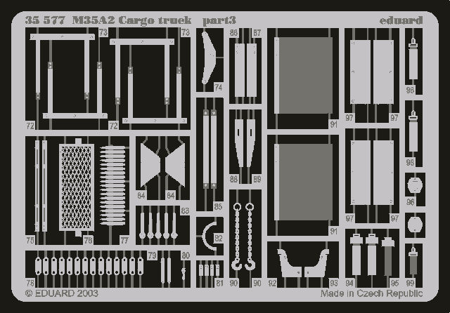 Eduard 35577 M-35A2 Cargo Truck (AFV CLUB) 1/35 – immagine 3