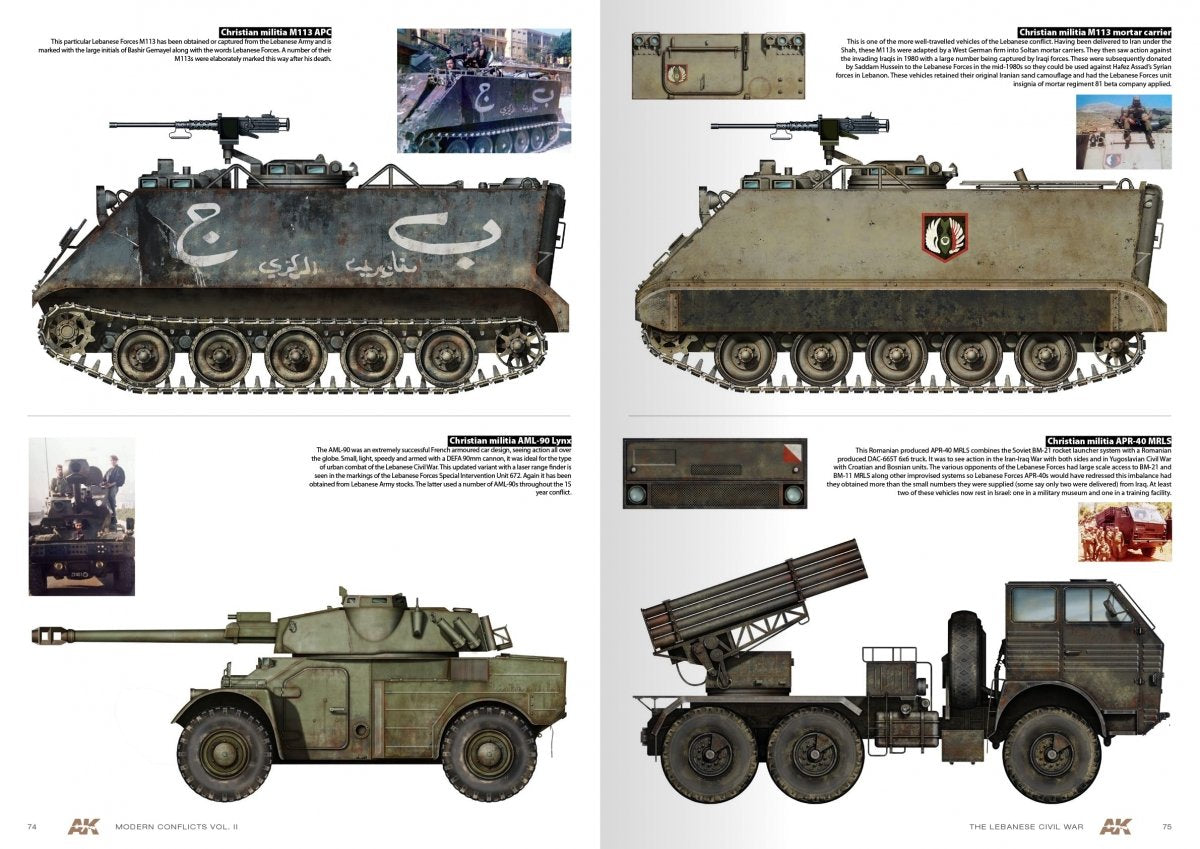 AK Interactive AK285 WARS IN LEBANON VOL. 2 – MODERN CONFLICTS PROFILE GUIDE VOL. II – Bild 5