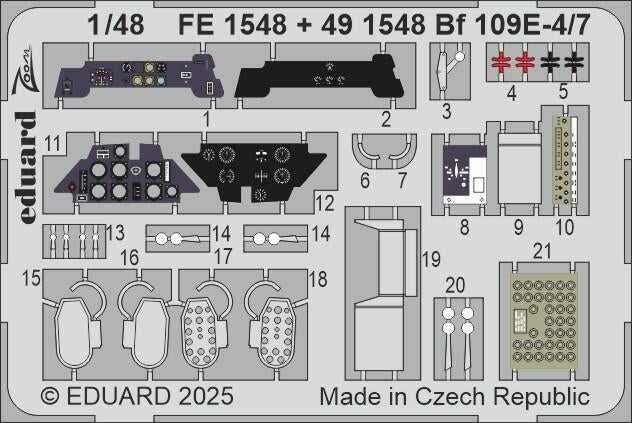 Eduard FE1548 Bf 109E-4/7 TAMIYA 1/48
