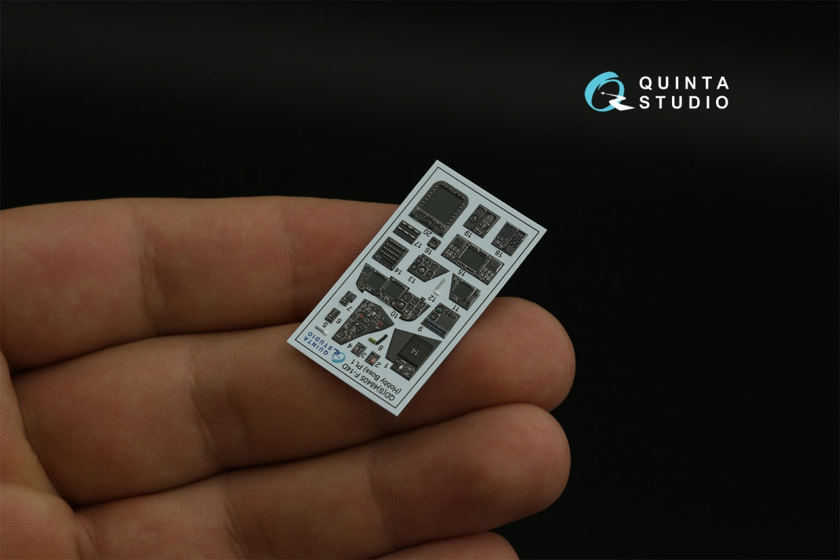 Quinta Studio QD48405 F-14D 3D-Printed &amp;amp; coloured Interior on decal paper (Hobby Boss) 1/48 – Bild 5