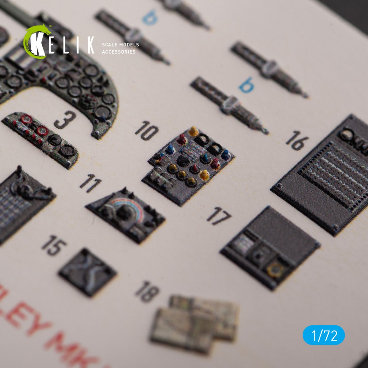 KELIK K72159 ARMSTRONG WHITWORTH WHITLEY MK.V - interior 3D decals for Airfix kit 1/72 – immagine 4
