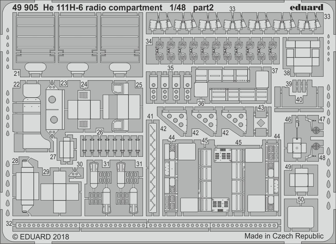 Eduard 49905 He 111H-6 radio compartment 1/48 ICM – immagine 2