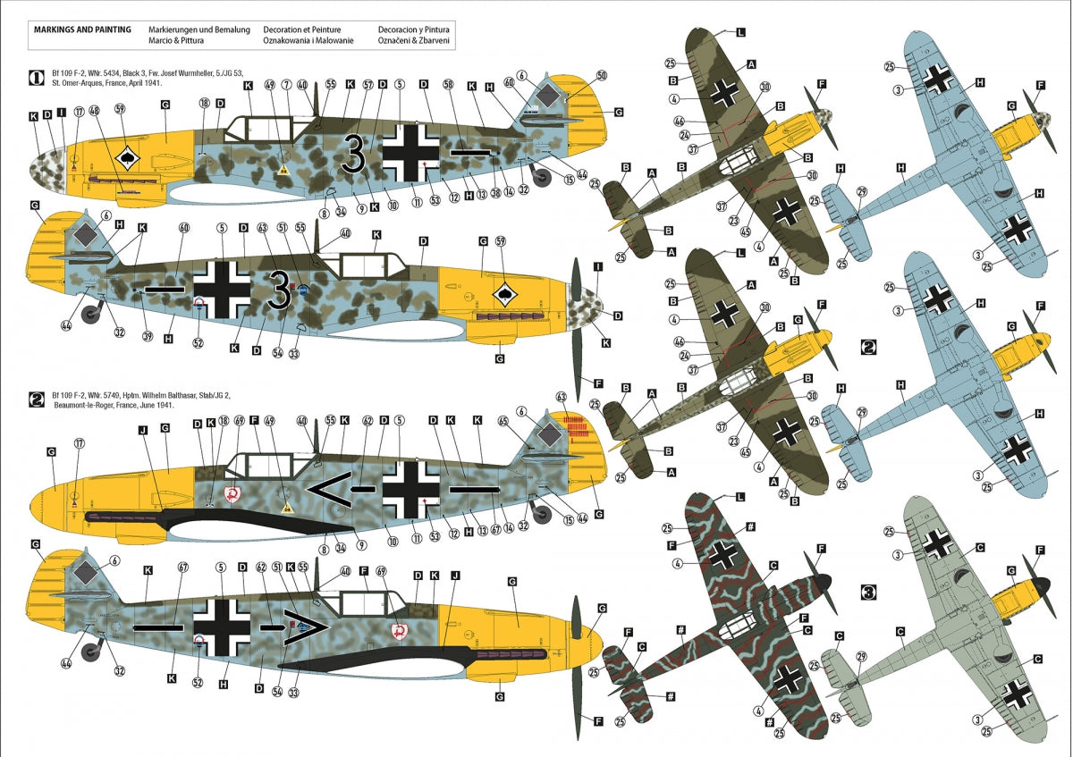 Hobby 2000 32015 Bf 109 F-2 Western Front (HASEGAWA + CARTOGRAF + MASKI + METAL PARTS) 1/32 – zdjęcie 3