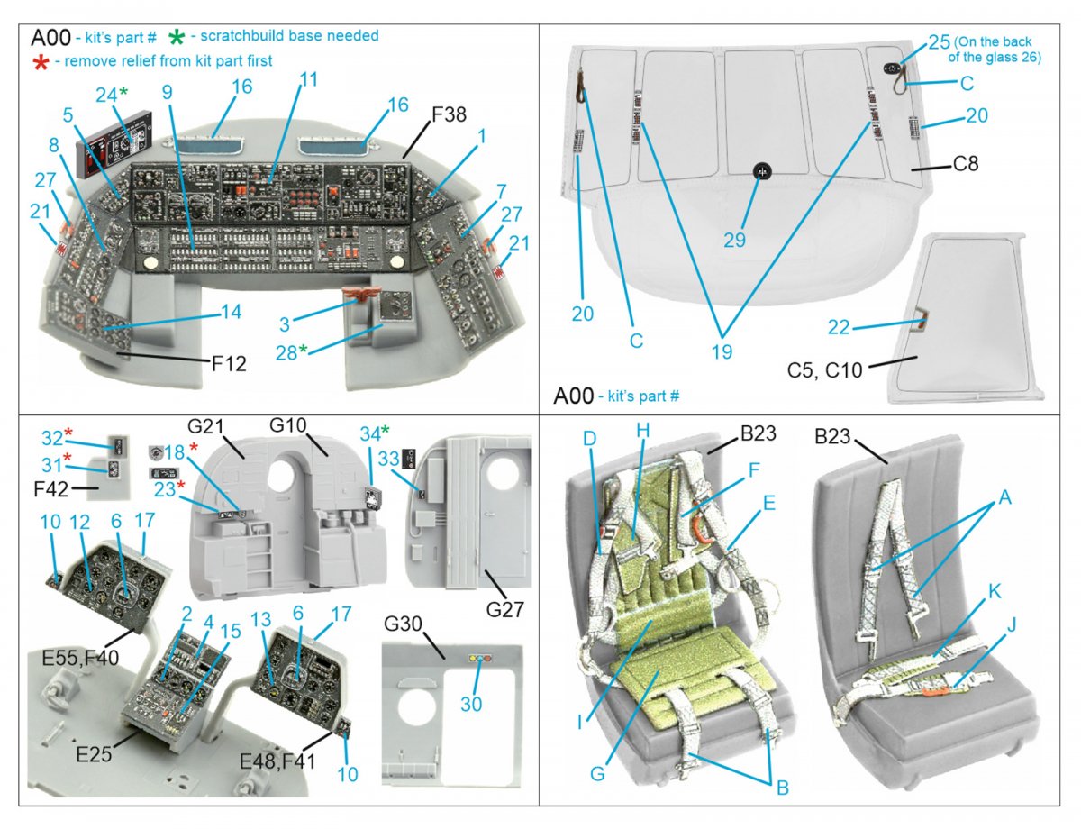 Intérieur imprimé en 3D et coloré sur papier décalcomanie (Zvezda) Quinta Studio QD48354 Mi-17 (version export Mi-8MT) 1/48 – image 2