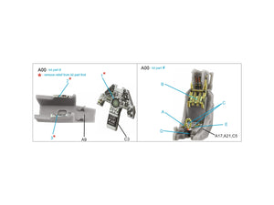 Quinta Studio QD72126 AV-8A early 3D-Printed coloured Interior on decal paper (Airfix) 1/72 – immagine 2