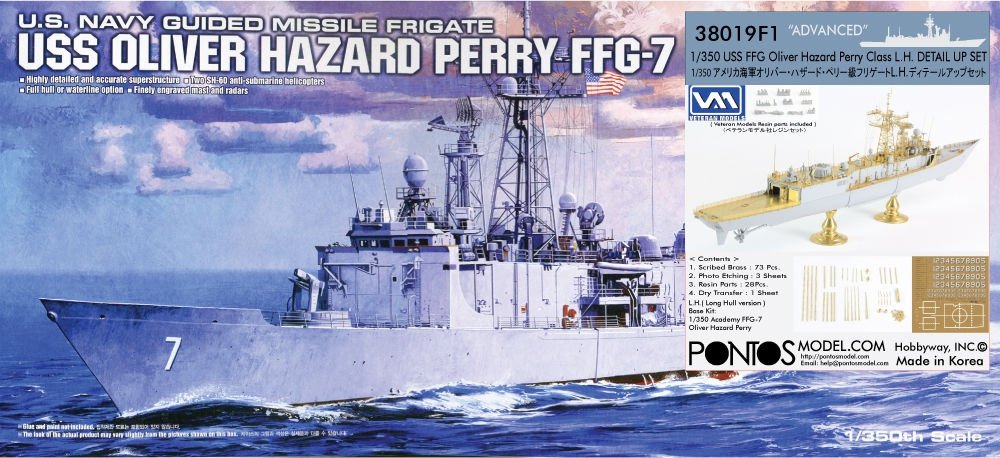 Pontos 38019F1 USS FFG Oliver Hazard Perr Class L.H. Detail Up Set &amp;quot;Advanced&amp;quot; with Kit 1/350