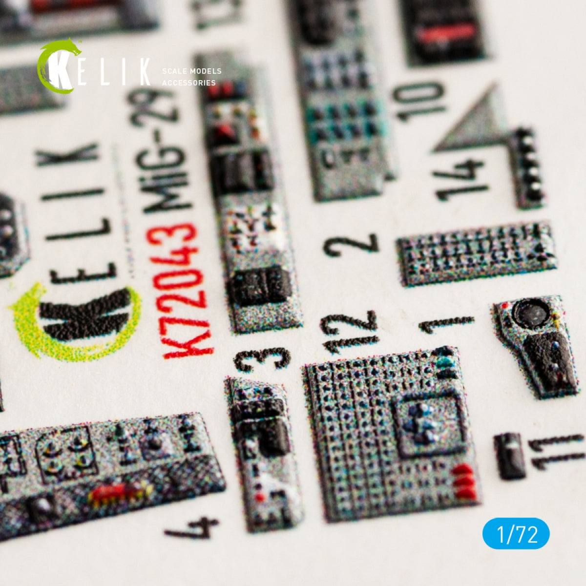 KELIK K72043 MIG-29 FULCRUM-A 9-12 INTERIOR 3D DECALS FOR GWH KIT 1/72 – immagine 5