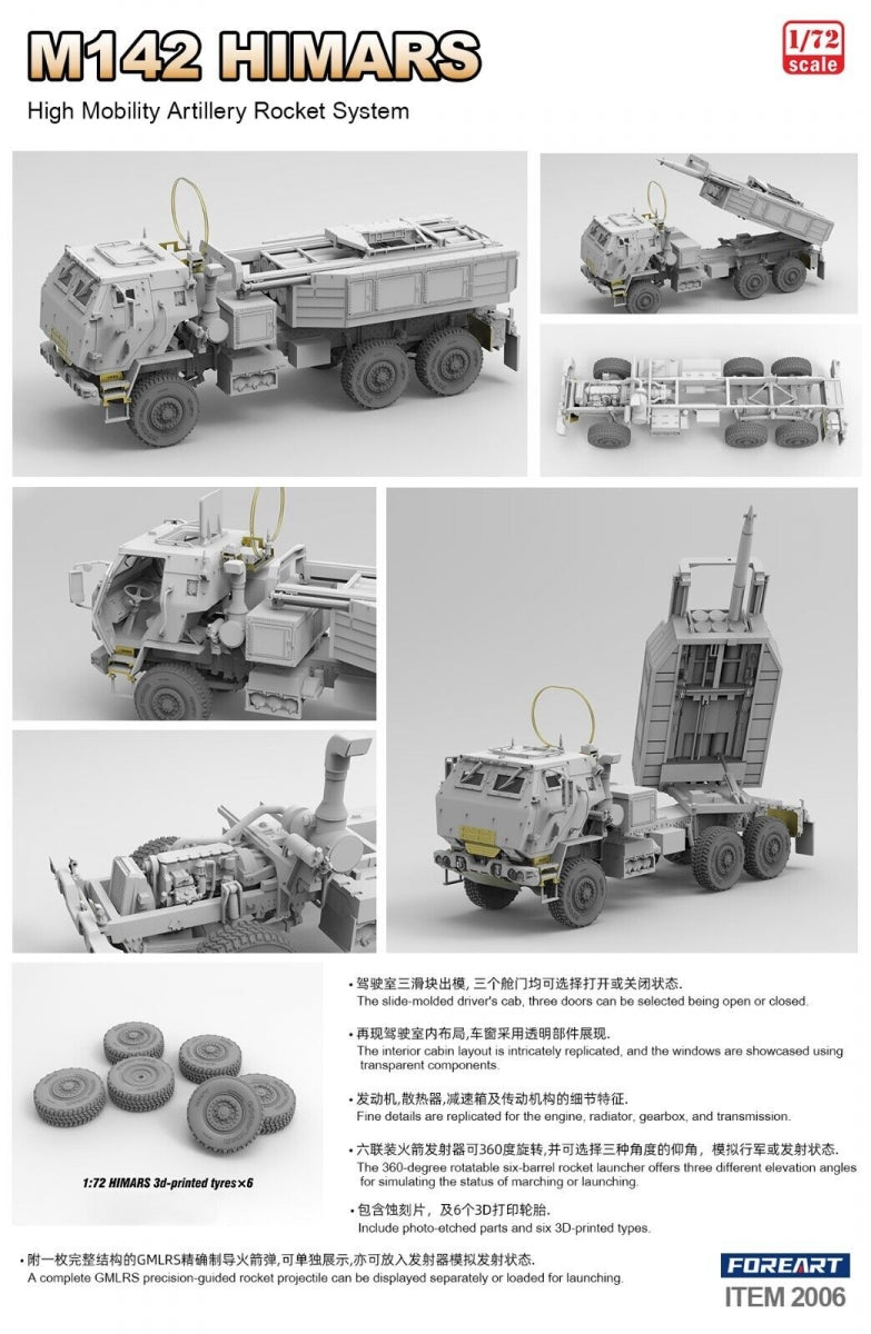 ForeArt 2006 M142 HIMARS High Mobility Artilery Rocket System 1/72 – zdjęcie 3