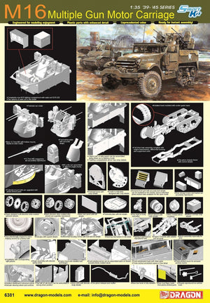 Dragon 6381 M16 Multiple Gun Motor Carriage Smart Kit 1/35