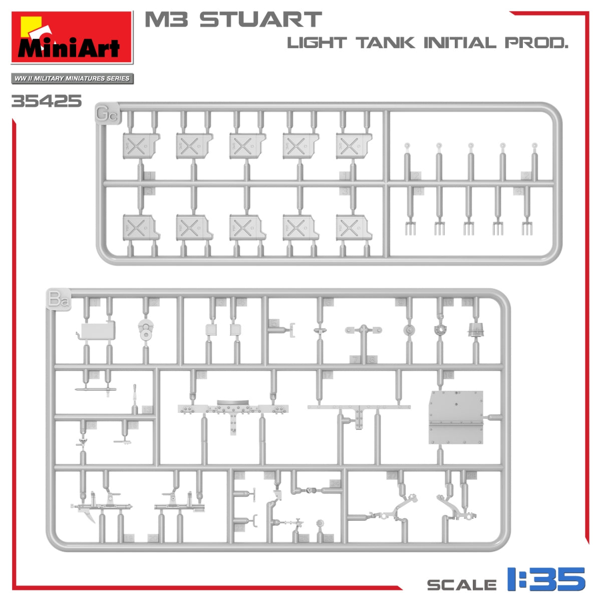 MiniArt 35425 M3 STUART LIGHT TANK, INITIAL PROD 1/35 – imagen 12