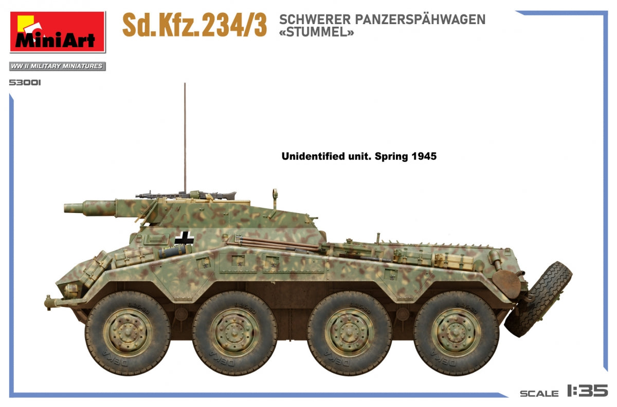 MiniArt 53001 Sd.Kfz.234/3 SCHWERER PANZERSPAHWAGEN STUMMEL 1/35 – image 15
