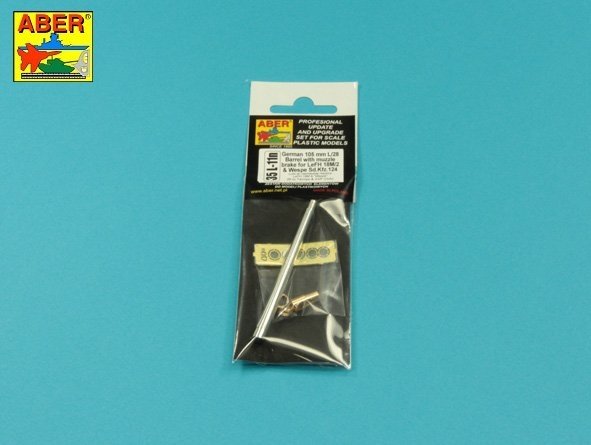Aber 35L-011N Lufa 105mm LeFH 18M/2 L/28 do niemieckie haubicy &amp;#39;Wespe&amp;quot; 1/35 – immagine 2