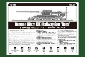Hobby Boss 82911 German 80cm K(E) Railway Gun Dora 1/72 – imagen 2