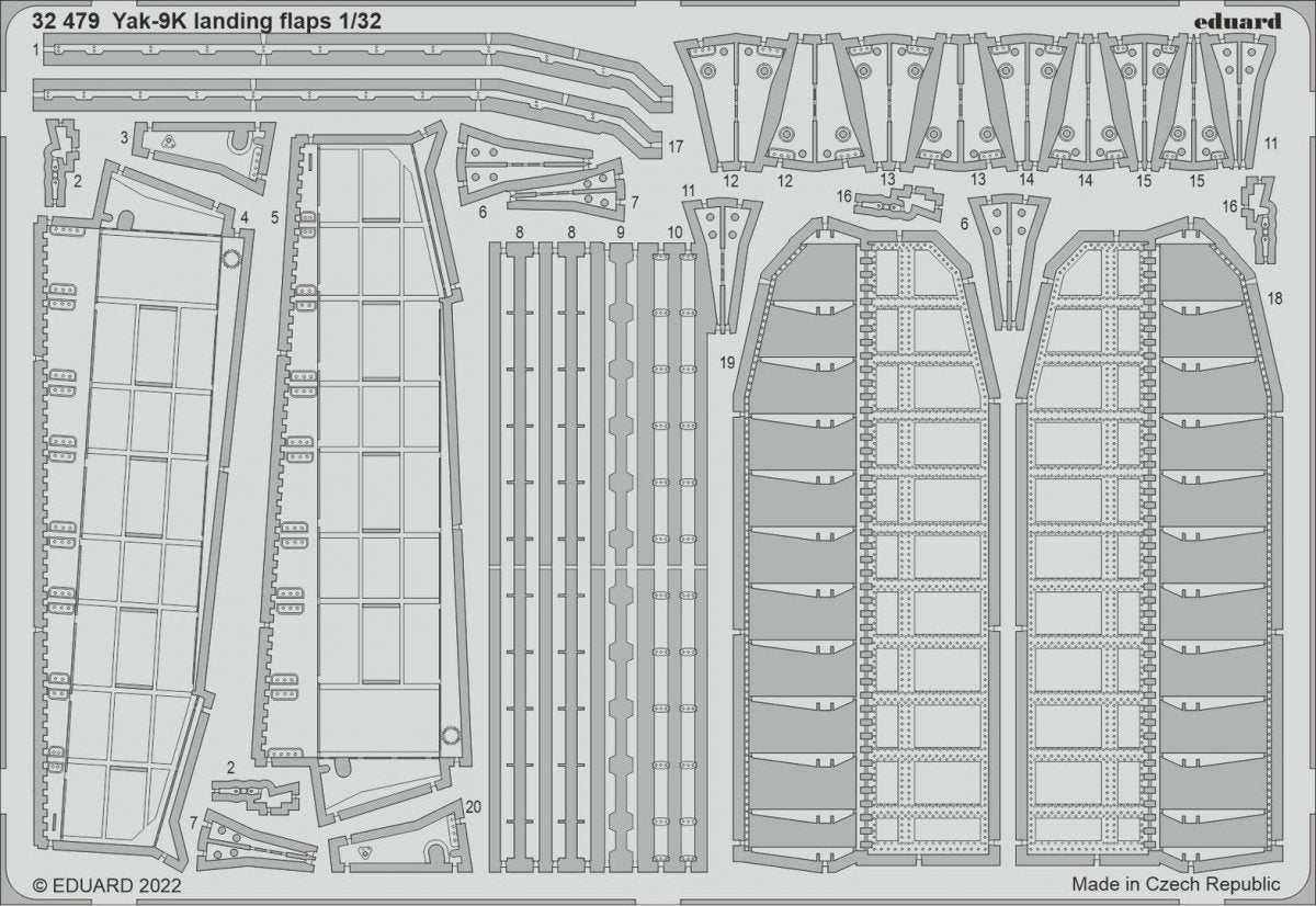 Eduard 32479 Yak-9K landing flaps ICM 1/32