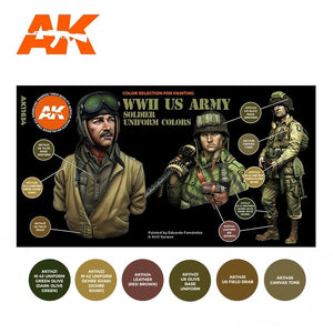AK Interactive AK11634 WWII US ARMY SOLDIER UNIFORM COLORS – immagine 2
