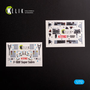 Kelik K72182 F-100F - interior 3D decals for Trumpeter kit 1/72
