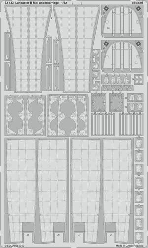 Train d&amp;#39;atterrissage du Lancaster B Mk. I, maquette Eduard 32433, échelle 1/32, Hong Kong Models