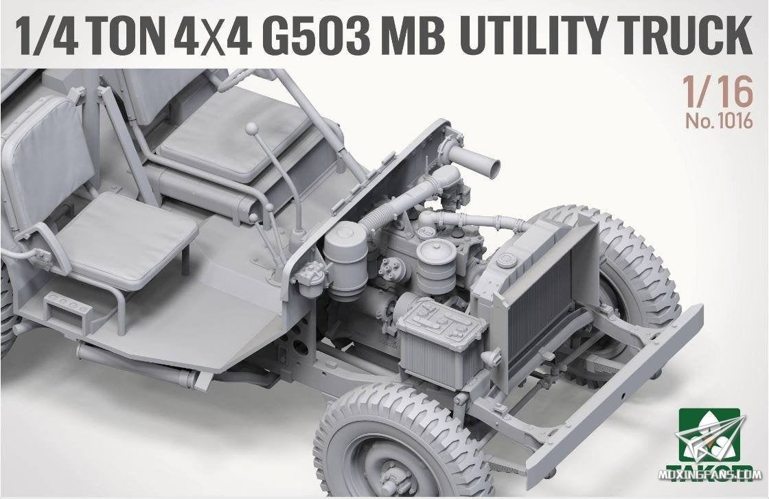 Takom 1016 1/4 ton 4×4 G503 MB Utility Truck ( Jeep Willys ) 1/16 – zdjęcie 2