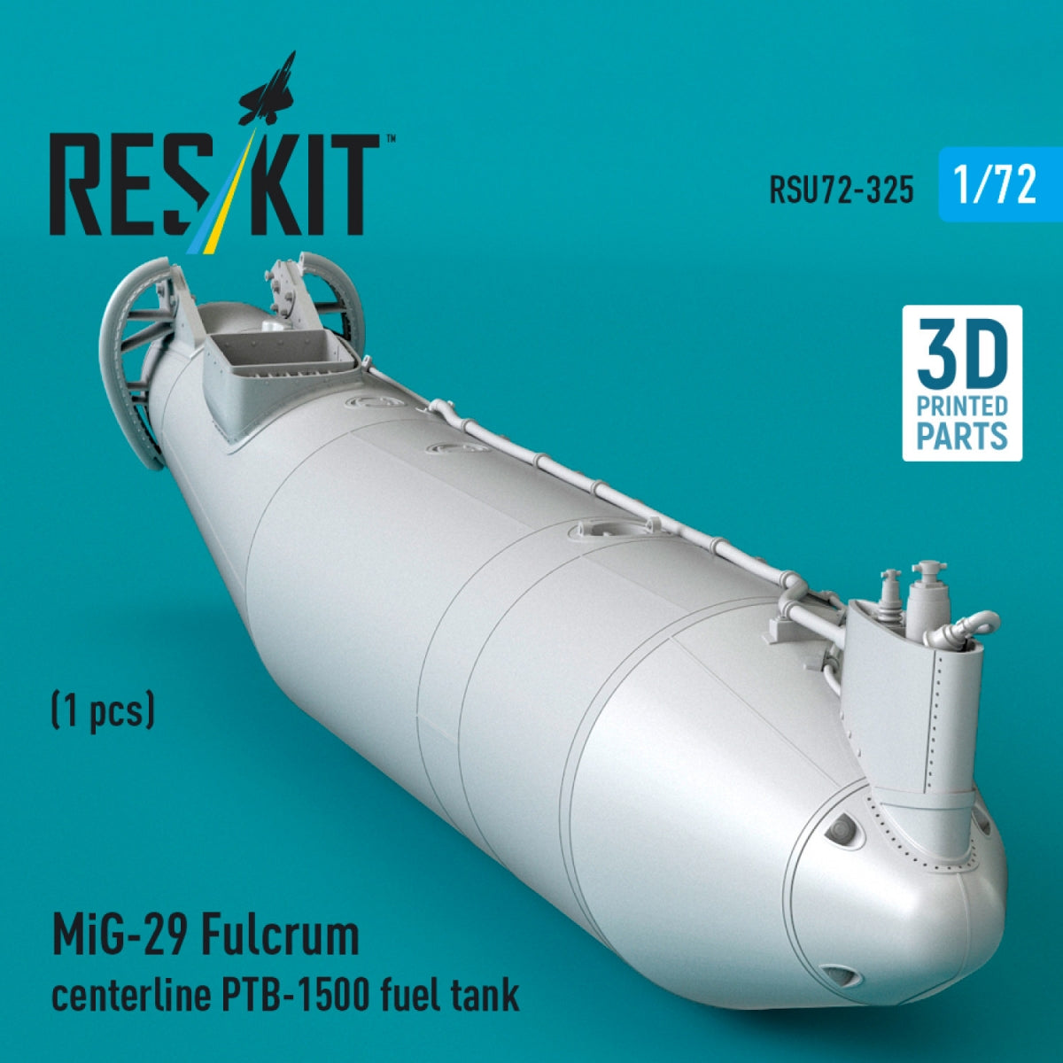 RESKIT RSU72-0325 MiG-29 Fulcrum centerline PTB-1500 fuel tank (1 pcs) (3D Printed) 1/72