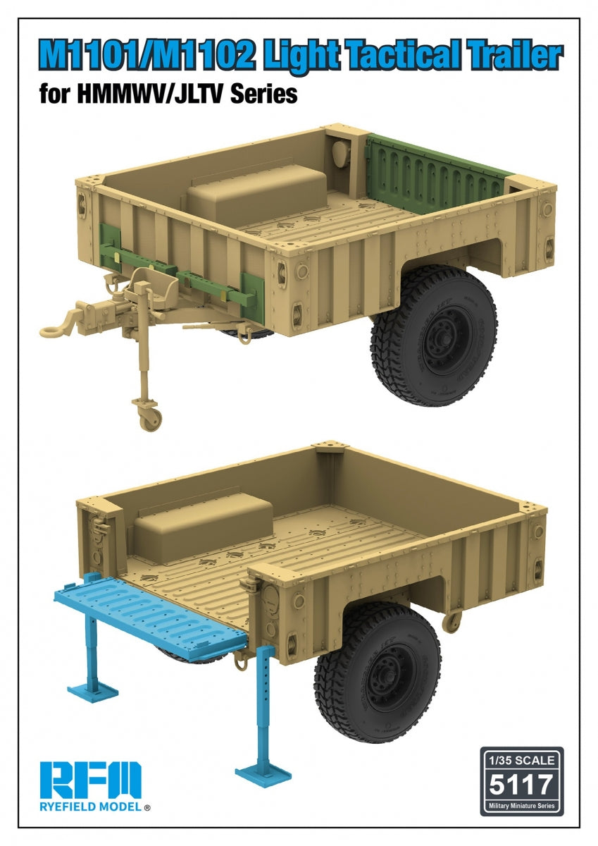 Remorque tactique légère Rye Field modèle 5117 M1101/M1102 pour HMMWV/JLTV série 1/35