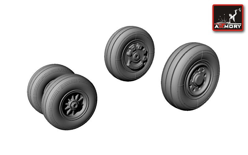Armory Models AW72307 F-35C Lightning-II wheels 1/72 – immagine 2
