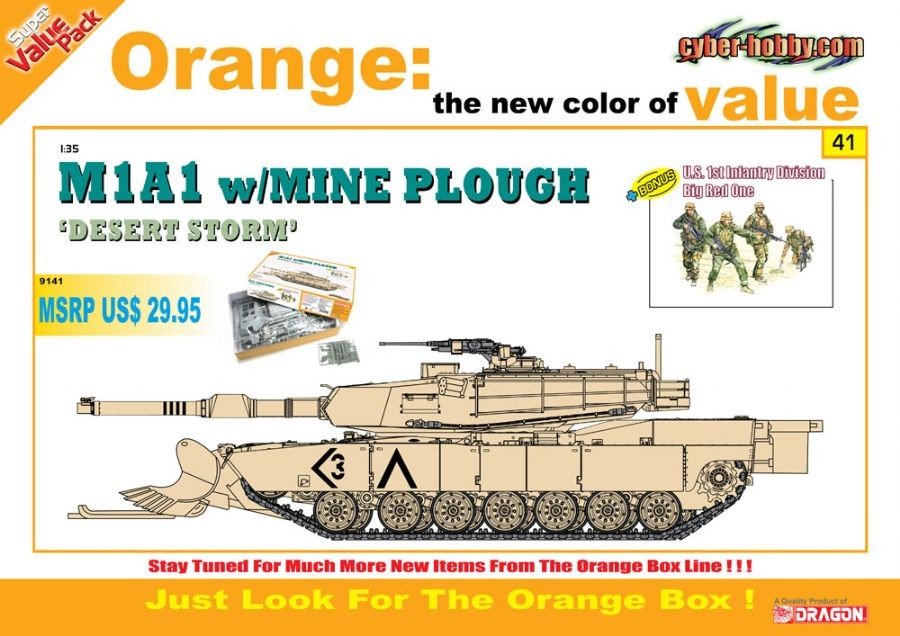 Cyber Hobby 9141 M1A1 w/mine plow "Desert Storm" (1/35)