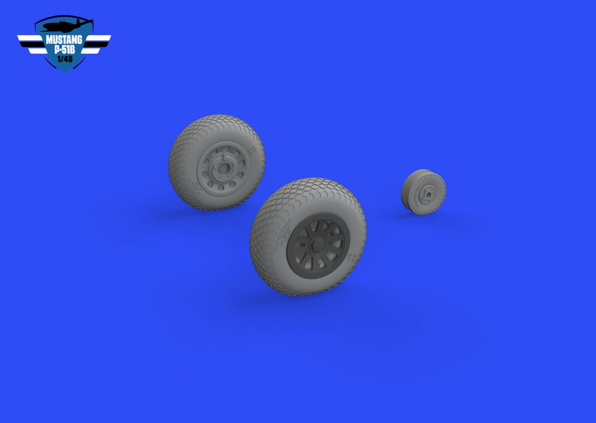 Eduard 648988 P-51B / C wheels cross tread EDUARD 1/48 – immagine 2