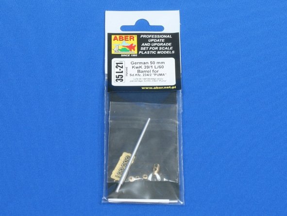 Aber 35L-021 German 50mm KwK 39/1 L/60 Barrel for Sd.Kfz. 234/2 Puma 1/35 – immagine 3
