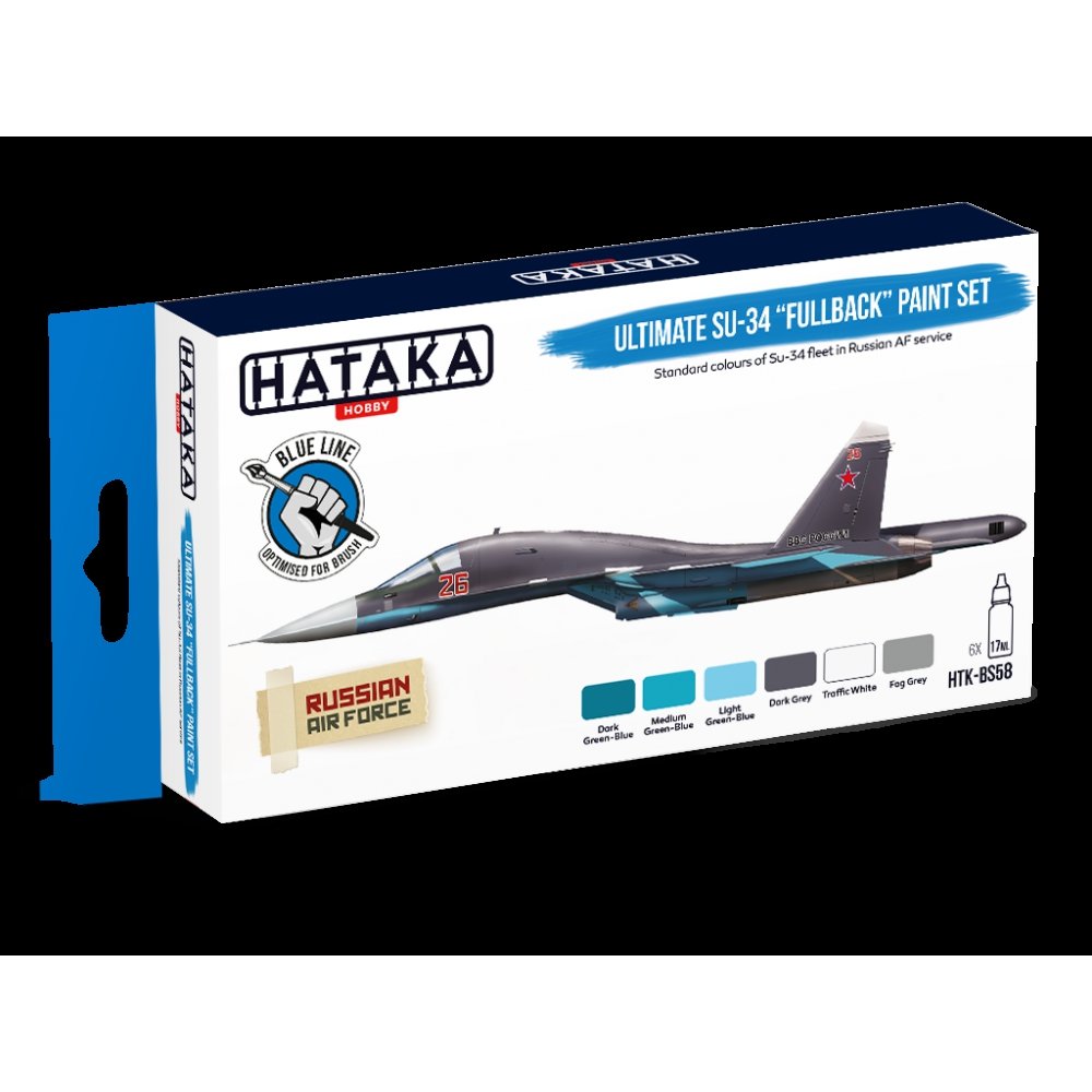 Kit de peinture Hataka HTK-BS58 Ultimate Su-34 « Fullback » (6 x 17 ml) – image 3