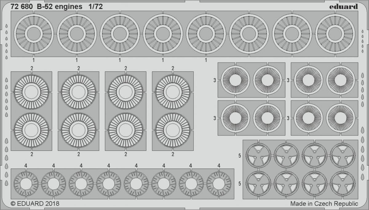 Eduard 72680 B-52G engines 1/72 MODELCOLLECT