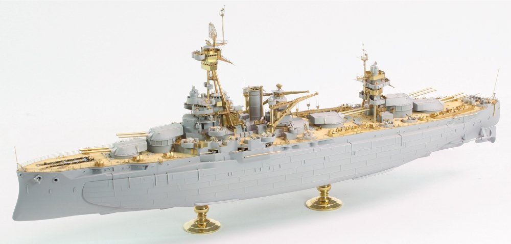 Pontos 35023FN USS BB-34 New York 1944 Detail-up set (w/Teak Tone Deck, Barrels, Resin,PE) – Bild 2