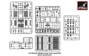 Armory Models 72407-R Russian Modern 6×6 Military Cargo Truck mod.5350 1/72 – zdjęcie 7