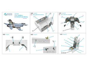 Quinta Studio QD72094 F-16A MLU 3D-Printed &amp;amp; coloured Interior on decal paper (Revell) 1/72 – Bild 12